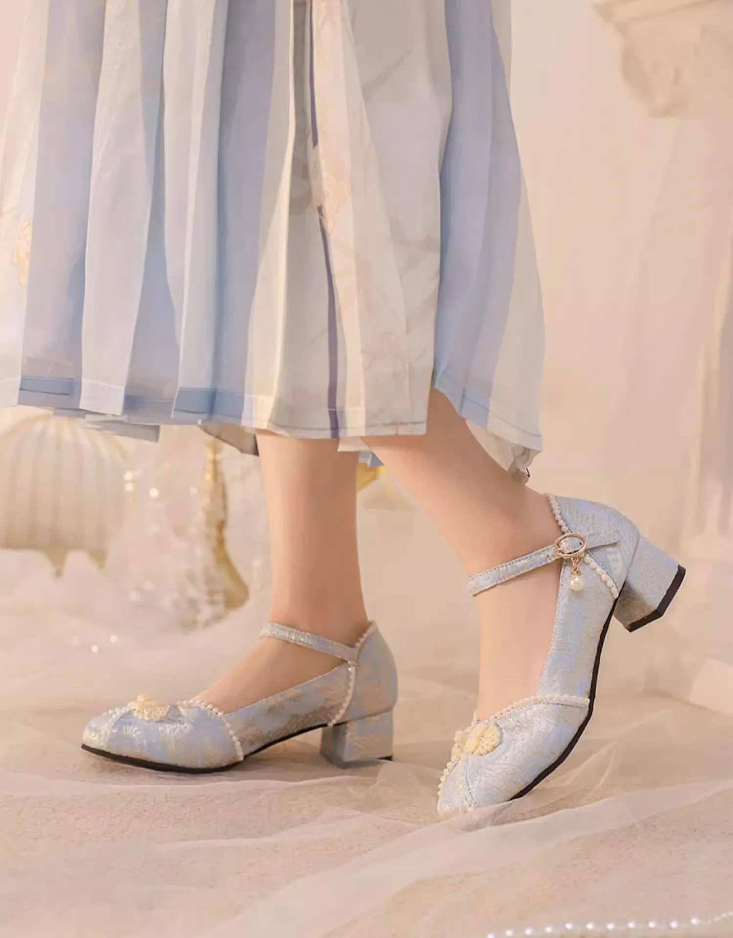 Yana~Huaiyu Yana~Chinese Style Han Lolita Shoes Lolita Chunky Heel Shoes