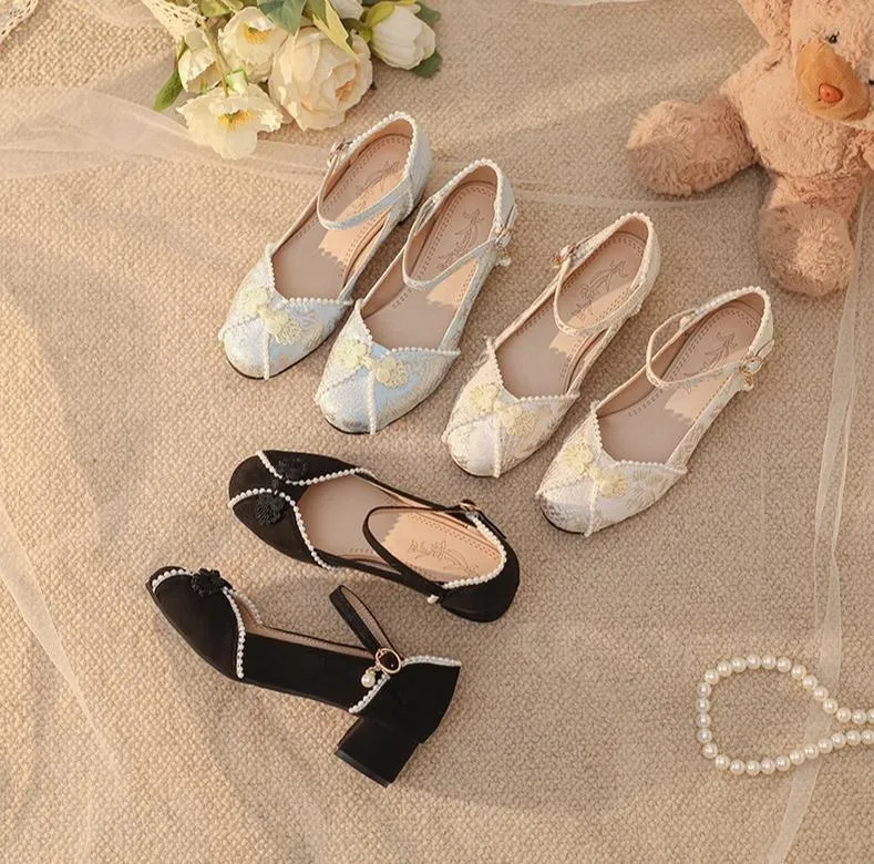 Yana~Huaiyu Yana~Chinese Style Han Lolita Shoes Lolita Chunky Heel Shoes