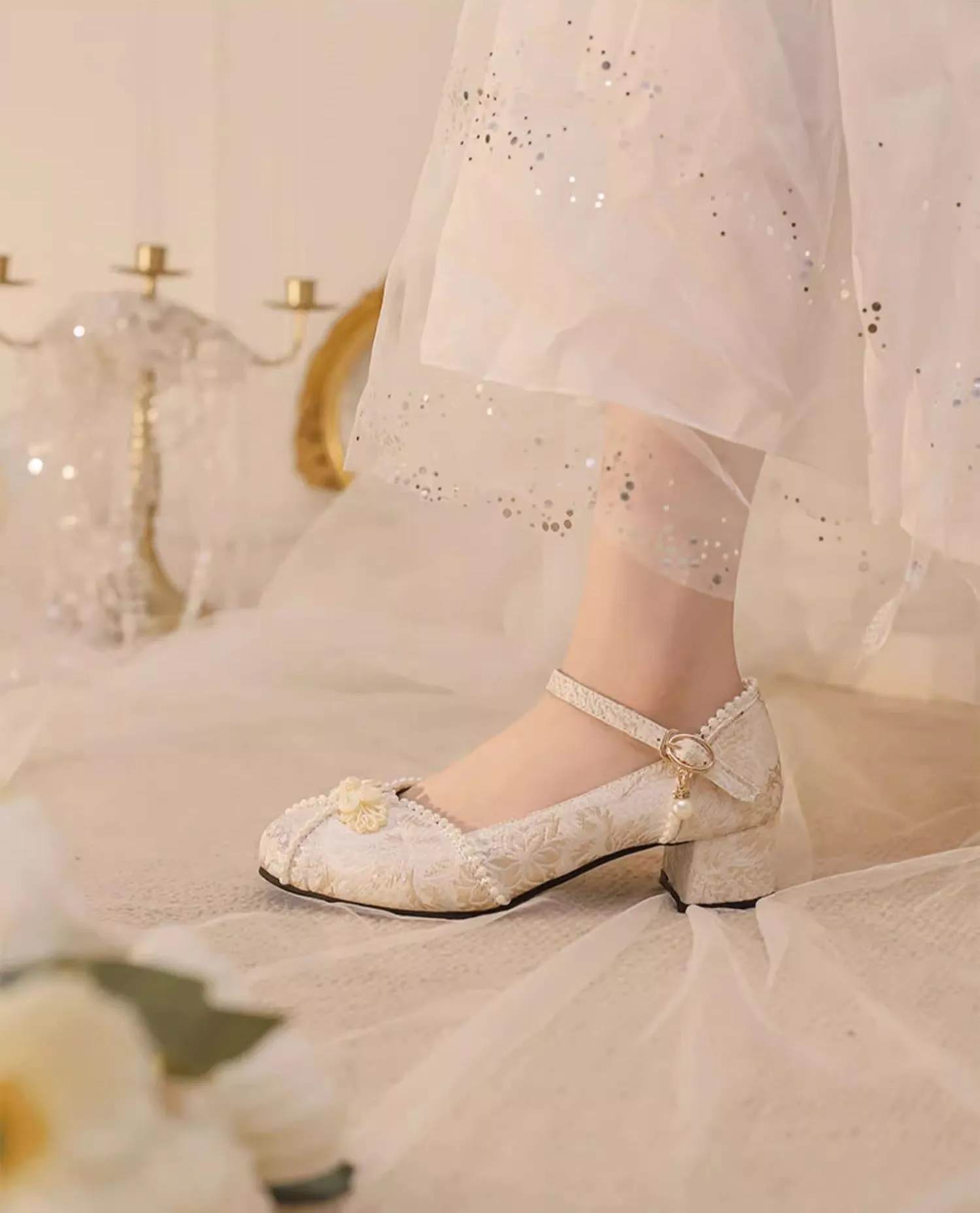 Yana~Huaiyu Yana~Chinese Style Han Lolita Shoes Lolita Chunky Heel Shoes