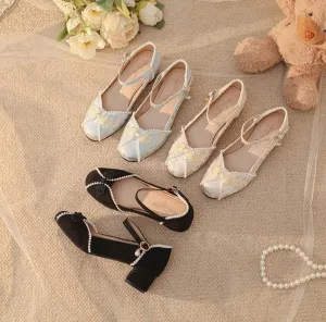 Yana~Huaiyu Yana~Chinese Style Han Lolita Shoes Lolita Chunky Heel Shoes