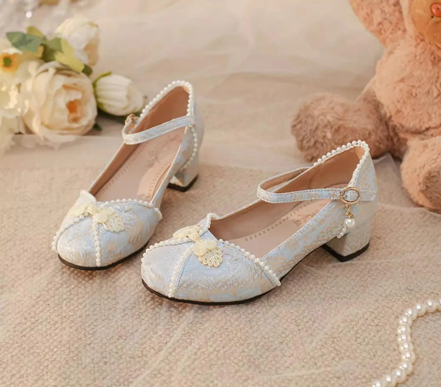 Yana~Huaiyu Yana~Chinese Style Han Lolita Shoes Lolita Chunky Heel Shoes